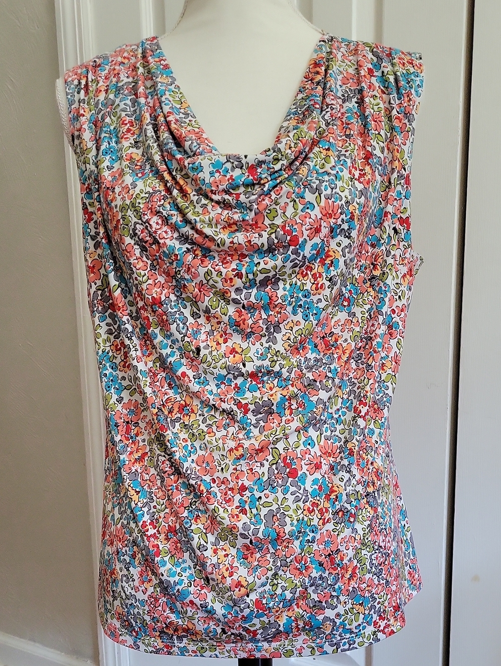 NorthStyle Floral Cowl Neck Sleeveless Camisole - Multicolor Bloom
